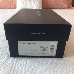 Cole Haan black patent ballet flats